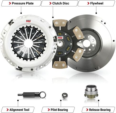CMP Stage 3 Race Clutch Kit with Flywheel Fits Toyota 1996-2002 4Runner 1995-1998 T100 1995-2004 Tacoma 2000-2004 Tundra 3.4L DOHC 6cyl 5VZFE in Saudi Arabia