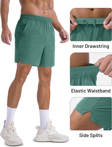 Men’s Running Shorts 5" Quick Dry Athletic Shorts for Men Lightweight Gym Shorts in Saudi Arabia