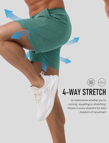 Men’s Running Shorts 5" Quick Dry Athletic Shorts for Men Lightweight Gym Shorts in Saudi Arabia