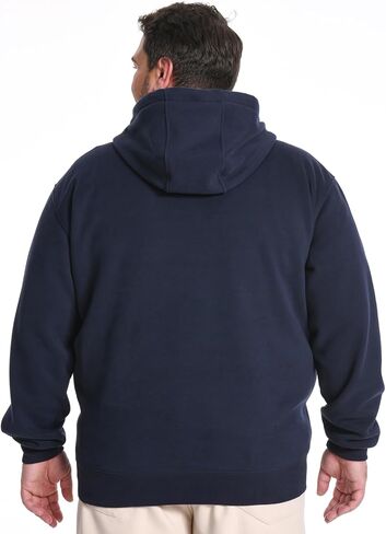 PINKMARCO Men’s Hoodie for Big & Tall: Fleece Quarter-Zip Hoodie for Men, Men’s Pullover Sweatshirt, Navy Blue in Saudi Arabia