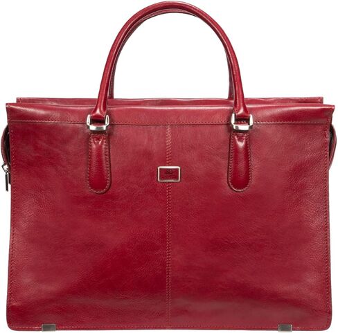 Tony Perotti Womens Italian Bull Leather Bella Fellini Double Compartment Leather Laptop Briefcase in Saudi Arabia