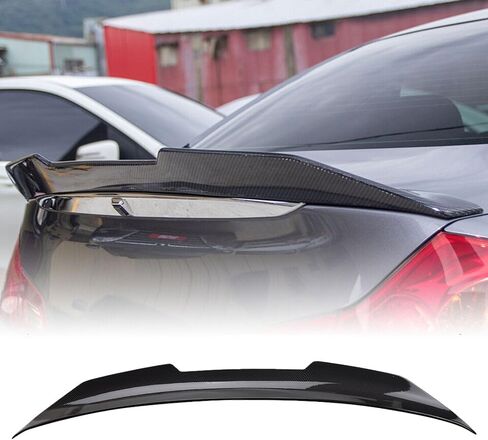 جناح خلفي للسيارة متوافق مع 2010 2011 2012 2013 إنفينيتي G25 G35 G37 ذات 4 أبواب سيدان جناح خلفي شفة من ألياف الكربون مظهر PSM Style in Kuwait