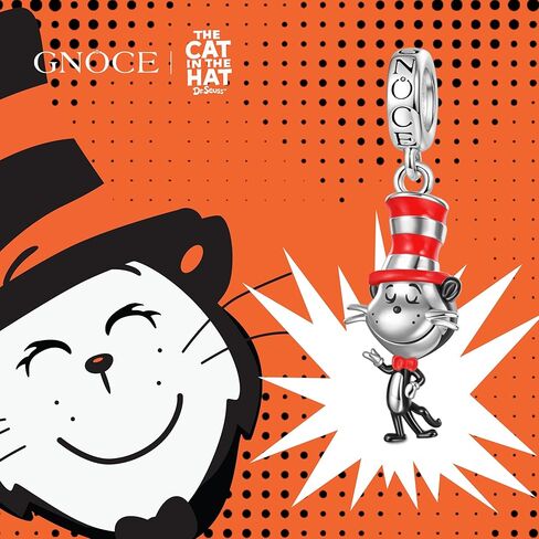GNOCE القطة في القبعة Popcat قلادة متدلية سوار للنساء، S925 فضة استرليني متدلية سحر للنساء الزوجة، عيد الحب، مجوهرات عيد الأم in Saudi Arabia