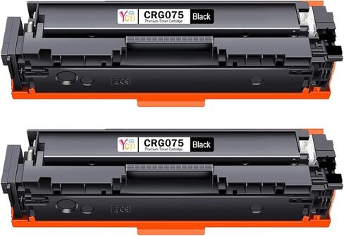 خرطوشة حبر CRG075 CRG-075 متوافقة مع طابعات Canon MF662CdW MF664Cdw MF665CdW MF667Cdw LBP646Cdw LB647Cdw، صفحات عالية الإنتاج (عبوتان أسودتان) in Kuwait