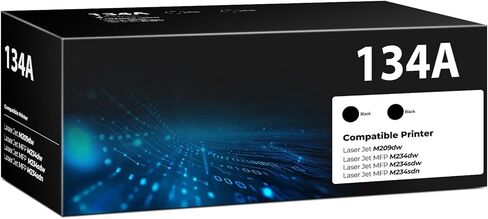 خرطوشة حبر أسود 134A M209dw MFP 234dw عبوتان مع رقاقة متوافقة مع خراطيش الحبر HP 134A 134X لطابعة HP134A HP134X W1340A W1340X لطابعة Laser Jet M209dw MFP M234sdw M234sdw M234sdn in Kuwait