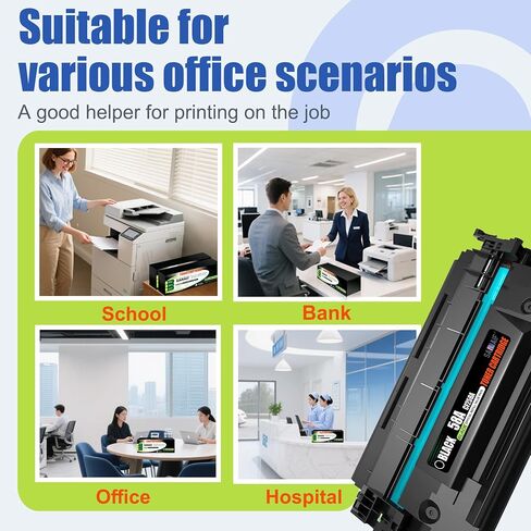 58A Black Toner Cartridges Extra-Large Capacity (2-Pack) Compatible Replacement for HP 58A Work with LaserJ Enterprise M406dn MFP M430f LaserJ Pro M404dn M404dw MFP M428dw M428fdn Printers|CF258A in Kuwait