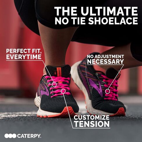 كاتربي رن - أربطة الحذاء المرنة بدون ربطات عنق للبالغين والأطفال - برتقالي حمضي وأزرق استوائي - قياسي: 30 بوصة / 75 سم in Kuwait