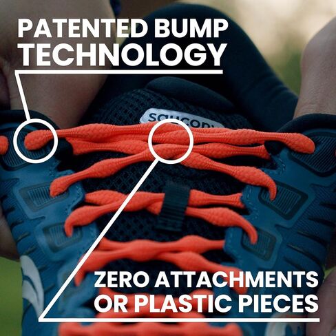 كاتربي رن - أربطة الحذاء المرنة بدون ربطات عنق للبالغين والأطفال - برتقالي حمضي وأزرق استوائي - قياسي: 30 بوصة / 75 سم in Kuwait