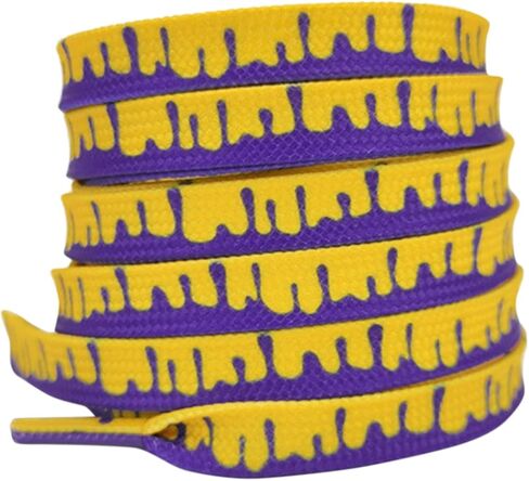 Colorful Shoe Strings Gradient Melted Patterned Shoelaces Shoe Laces for Sneakers 1 Pair in Saudi Arabia