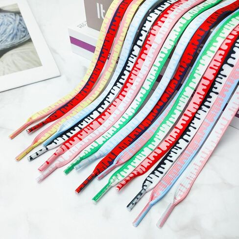 Colorful Shoe Strings Gradient Melted Patterned Shoelaces Shoe Laces for Sneakers 1 Pair in Saudi Arabia