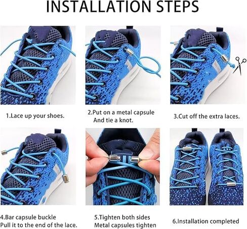 30PCS No Tie Shoelaces Buckle Locks Metal Shoelaces Lock Buckles Lazy Shoe Lace Turnbuckle Sliver Shoelaces Accessories for Sneaker Hiking Boots Shoes in Saudi Arabia