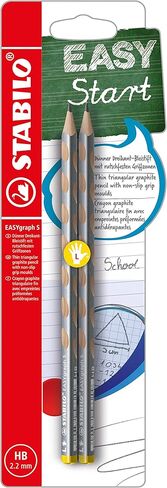 STABILO Handwriting Pencil EASYgraph S Metallic - Left Handed - Silver - 2 pcs - HB in Saudi Arabia