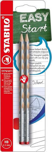 قلم الكتابة اليدوية STABILO EASYgraph S معدني - لليد اليسرى - فضي - 2 قطعة - HB in Kuwait