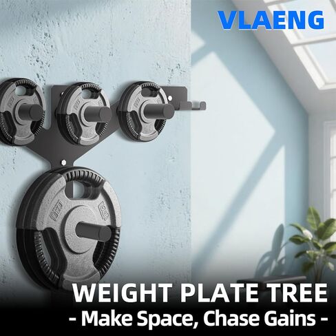 حامل أثقال مزدوج على الحائط، حامل تخزين أثقال مع مسحوق أسود مطلي لصالة الألعاب الرياضية المنزلية، وصالة الألعاب الرياضية في المرآب in Kuwait