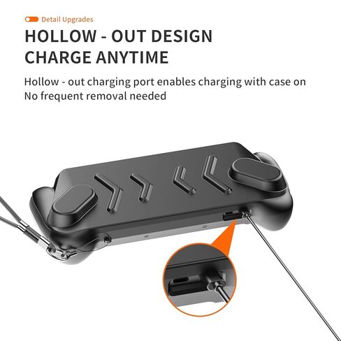 JOYTORN Full Protective Case Cover Compatible with ASUS ROG Xbox Ally/Xbox Ally X,Protective Case with Detachable Front Shell Offers 360° Scratch Defense,Frosted Anti-Slip Handheld Design (Black) in Saudi Arabia