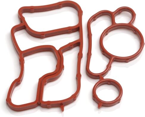 06J117070C 06J115441A Engine Oil Cooler Gasket & Oil Filter Housing Gasket Compatible with Audi A3 A4 A5 A6 A8 Q3 Q5 TT VW Golf Jetta Passat Tiguan CC Beetle EA888 MK2 1.8T 2.0T in Kuwait
