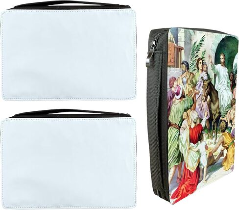 3 Packs Sublimation Blanks Bible Case Personalized Bible Cover with Handles, Zippered Bible Carrying Case, Bible Bag Portable, Gifts for Christmas in Saudi Arabia