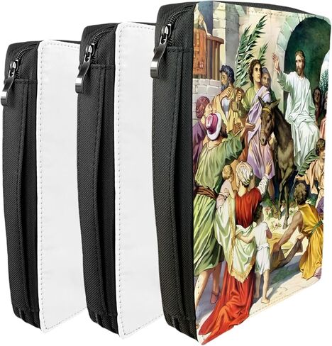3 Packs Sublimation Blanks Bible Case Personalized Bible Cover with Handles, Zippered Bible Carrying Case, Bible Bag Portable, Gifts for Christmas in Saudi Arabia