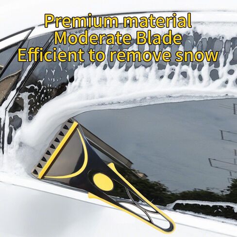 Ice Scraper for Cars, Windshield & Windows Cleaning from Frost and Ice, Lightweight and Portable car Accessories (Yellow) in Saudi Arabia