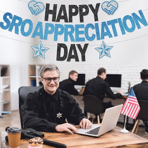 لافتة يوم تقدير Happy SRO - لا توجد زخارف لحفلات موظف الموارد المدرسية DIY لديكور المكتب وهدايا تقدير SRO اللامعة in Saudi Arabia