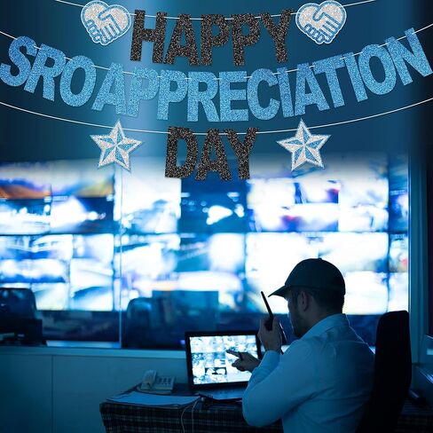 لافتة يوم تقدير Happy SRO - لا توجد زخارف لحفلات موظف الموارد المدرسية DIY لديكور المكتب وهدايا تقدير SRO اللامعة in Saudi Arabia
