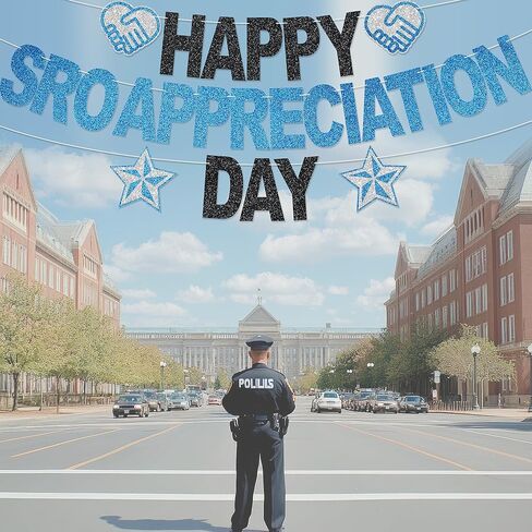 لافتة يوم تقدير Happy SRO - لا توجد زخارف لحفلات موظف الموارد المدرسية DIY لديكور المكتب وهدايا تقدير SRO اللامعة in Saudi Arabia