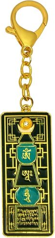 Feng Shui Merald Pagoda With Om Ah Hum Keychain W5318 in Saudi Arabia