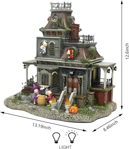 لحظات في الوقت المناسب مجموعة موسيقى LED مكونة من 12 قطعة من Halloween Village مع شخصيات كرتونية مصنوعة يدويًا، تعمل بالبطارية، وتتميز بمؤقت لمنازل وتماثيل مسكونة مضاءة in Saudi Arabia