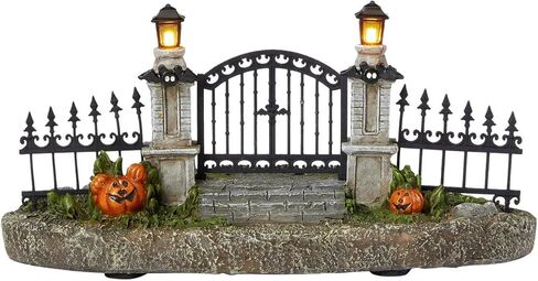 لحظات في الوقت المناسب مجموعة موسيقى LED مكونة من 12 قطعة من Halloween Village مع شخصيات كرتونية مصنوعة يدويًا، تعمل بالبطارية، وتتميز بمؤقت لمنازل وتماثيل مسكونة مضاءة in Saudi Arabia
