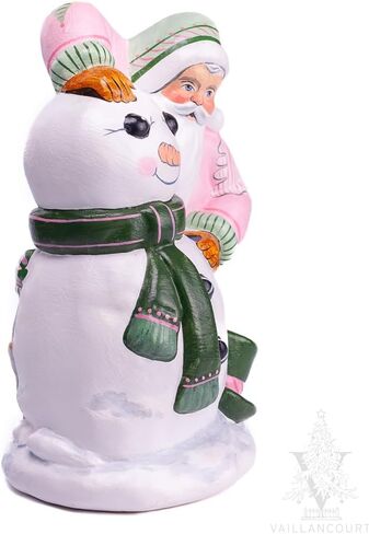 Vaillancourt Folk Art Santa Building Snowman in Saudi Arabia