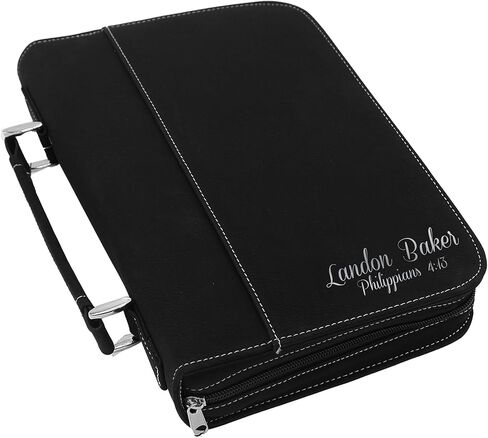 Personalized Bible Cover Holder Case with Carrying Handle for Men and Women (Rawhide with Gold) in Saudi Arabia