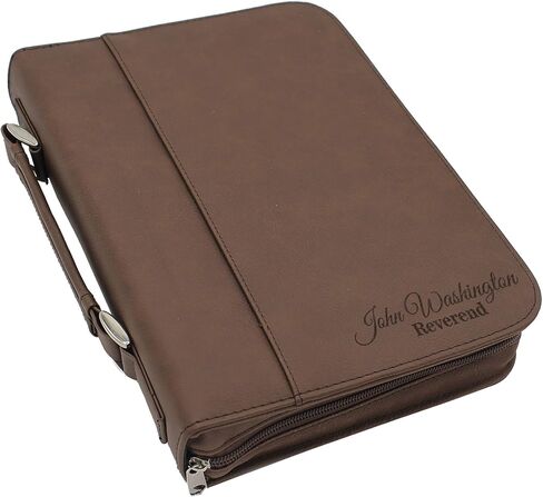 Personalized Bible Cover Holder Case with Carrying Handle for Men and Women (Rawhide with Gold) in Saudi Arabia