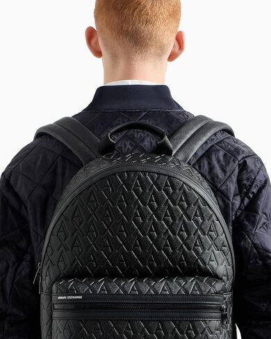 Armani Exchange Men's Liam Backpack, Black, One Size in Saudi Arabia