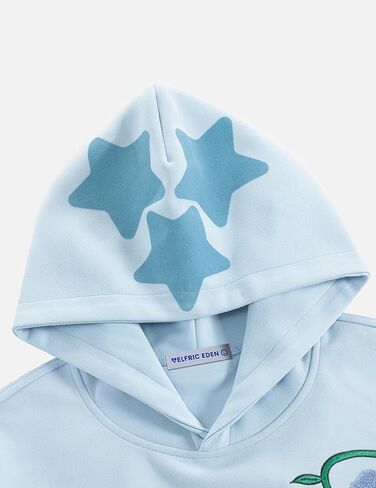 Aelfric Eden Floral Eden Star Pullover Hoodie Embroidery Graphic Hoodies Y2K Oversized Hooded Sweatshirt in Saudi Arabia