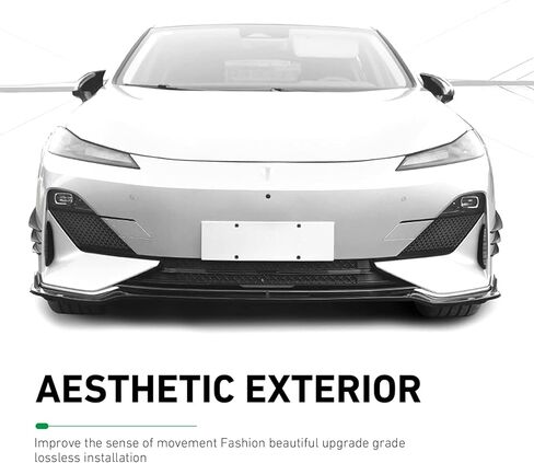 WZP 6 PCS Car Spoiler Canards Kit, Self-Adhesive Auto Front Bumper Lip Spoilers, Body Anti-Scratch Splitter Decoration, Universal Car Exterior Accessories for SUV, Sedan, Truck (Glossy Black) in Saudi Arabia