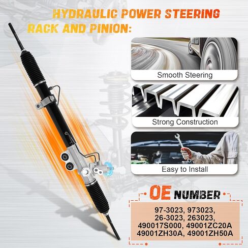 97-3023 Power Steering Rack and Pinion Compatible with Nissan Titan 2004-2015, Armada 2005-2015, Pathfinder Armada 2004 & Infiniti QX56 2004-2012, 5.6L, Replace OE 49001ZH50A, 973023, 26-3023 in Saudi Arabia