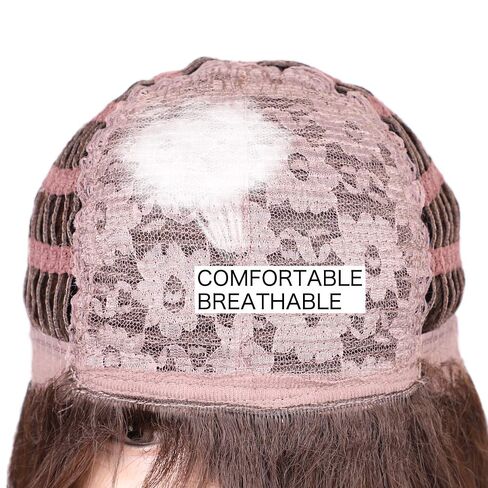 HAIRCUBE Brown Wigs for Women Charming Long Curly Heat Resistant Fibre Synthetic Wig in Kuwait