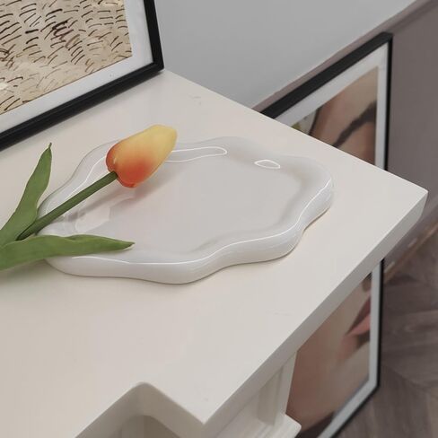 Ceramic Jewelry Tray Trinket Dish, Decorative Cloud Vanity Key Tray for Women, Ring Holder Dish, Cute Jewelry Plate Bowl Room Decor Aesthetic in Saudi Arabia