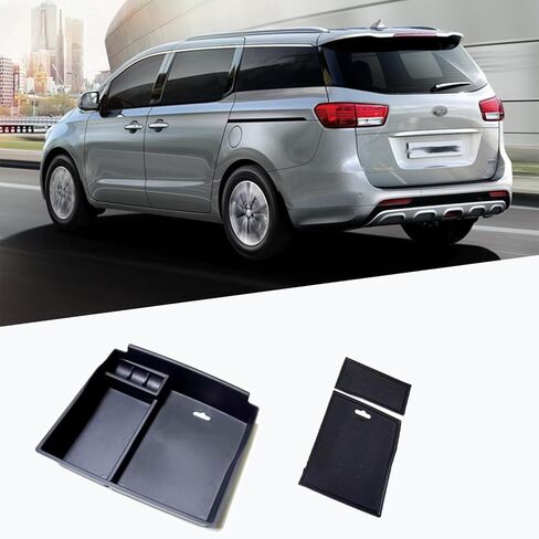 منظم وحدة التحكم المركزية Gah 2024 Carnival 2025 متوافق مع Kia Carnival KA4 MPV 2022 2023 2024 2025 الملحقات الداخلية صندوق تخزين مسند الذراع قفاز حاوية صينية إدخال ثانوية (أسود) in Saudi Arabia