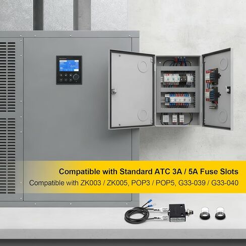 مجموعة الصمامات القابلة لإعادة الضبط 3AMP و5AMP، جهاز اختبار الصمامات لقاطع الدائرة الكهربائية، 24 فولت تيار متردد/تيار مستمر و125/250 فولت تيار متردد، أدوات HVAC، مع قطعتين من مشابك التمساح 17.5 بوصة / سلك نحاسي 14 AWG للاختبار الكهربائي in Kuwait
