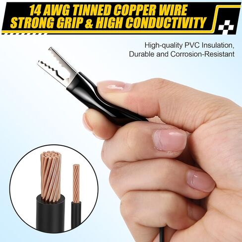 مجموعة الصمامات القابلة لإعادة الضبط 3AMP و5AMP، جهاز اختبار الصمامات لقاطع الدائرة الكهربائية، 24 فولت تيار متردد/تيار مستمر و125/250 فولت تيار متردد، أدوات HVAC، مع قطعتين من مشابك التمساح 17.5 بوصة / سلك نحاسي 14 AWG للاختبار الكهربائي in Kuwait