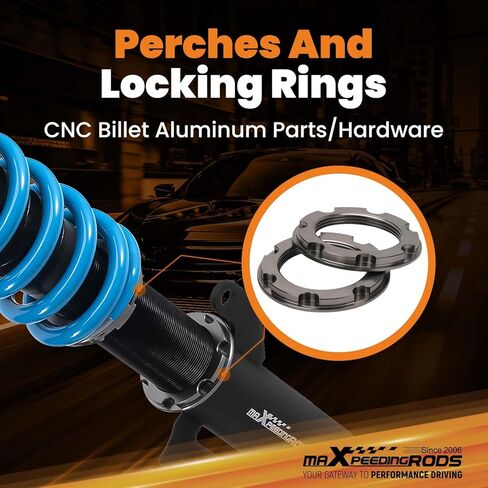 maxpeedingrods Coilover لسيارة Toyota Venza FWD 2009-2015، لسيارة Toyota Highlander FWD 2008-2013، طقم تعليق Coilovers قابل للتعديل بـ 24 مستوى، مجموعات خفض مطورة T6 قابلة للتعديل، أزرق in Saudi Arabia