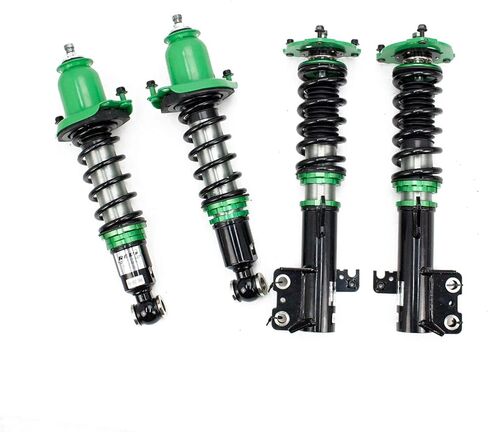 Rev9 R9-HS2-066_1 Hyper-Street II Coilover Suspension Lowering Kit, Mono-Tube Shock w/ 32 Click Rebound Setting, Full Length Adjustable, compatible with Toyota Corolla (E130) 2003-08 in Saudi Arabia