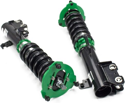 Rev9 R9-HS2-066_1 Hyper-Street II Coilover Suspension Lowering Kit, Mono-Tube Shock w/ 32 Click Rebound Setting, Full Length Adjustable, compatible with Toyota Corolla (E130) 2003-08 in Saudi Arabia