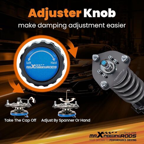 maXpeedingrods Coilover for Nissan S13 240SX 1989-1994, 24 Levels Damper Adjustable Coilovers Suspension Kit, Height Adjustable Shock Absorber Struts, Lowering Kit, T7 Upgrade Racing Series in Saudi Arabia
