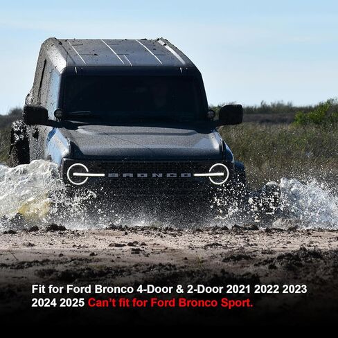 Hood Deflector Protector for Ford Bronco 4-Door & 2-Door 2021-2025 Trail Armor Glossy Black Hood Shield Bug Guard in Saudi Arabia