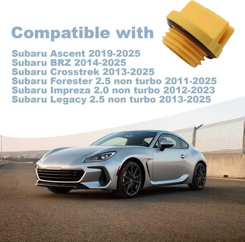 غطاء حشو الزيت متوافق مع Subaru Ascent 2019-2025 BRZ 2014-2025 Crosstrek 2013-2025 Forester 2.5 غير توربو 2011-2025 Impreza 2.0 غير توربو 2012-2023 استبدال # 15255AA161 in Saudi Arabia