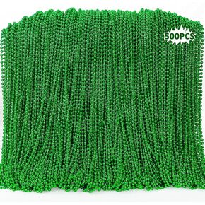 500PCS St Patricks Day Necklace, St Patricks Day Beads Necklace Accessory Set, Mardi Gras St Patricks Costumes Necklaces, Festive Accessories for Mardi Gras St. Patricks Parade Throws Decorations in Kuwait