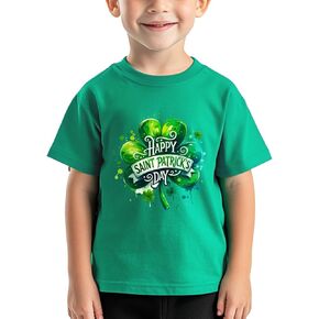 Boys St Patricks Day Shirt for Toddler Girls Funny Saint Patricks Day T-Shirts Kids Short Sleeve Tops Shamrock Tee 2-8 Years in Kuwait