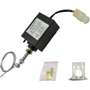 1pc Normally Open 12V/24V Diesel Engine Flame Out Device Engine Stop Solenoid Valve XHQ-PT Power on Pull Type Flameout Magnetic(With bracket,24V) in Kuwait
